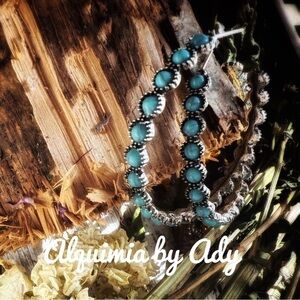 Alquimia Blue and Silver Dangle Earrings with Intricate Design